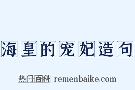 海皇的宠妃造句是什么意思的图片